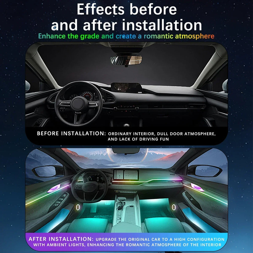 Universal Symphony Car Ambient Light 128 Color LED Strip Acr