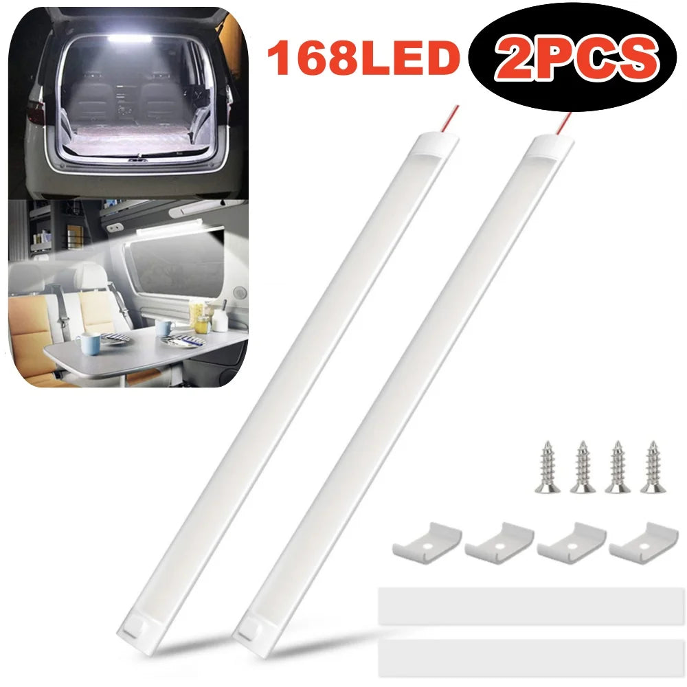 2PCS Car Trunk Camping Light 168LED Car Interior Lighting Ce