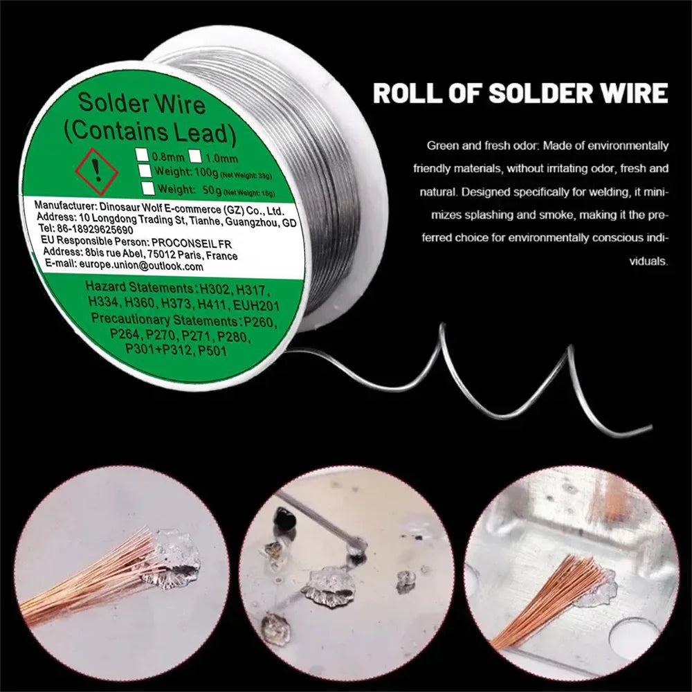 0.8mm 1.0mm 20g 50g 100g Soldering Tin Wire Tin Melt Rosin C