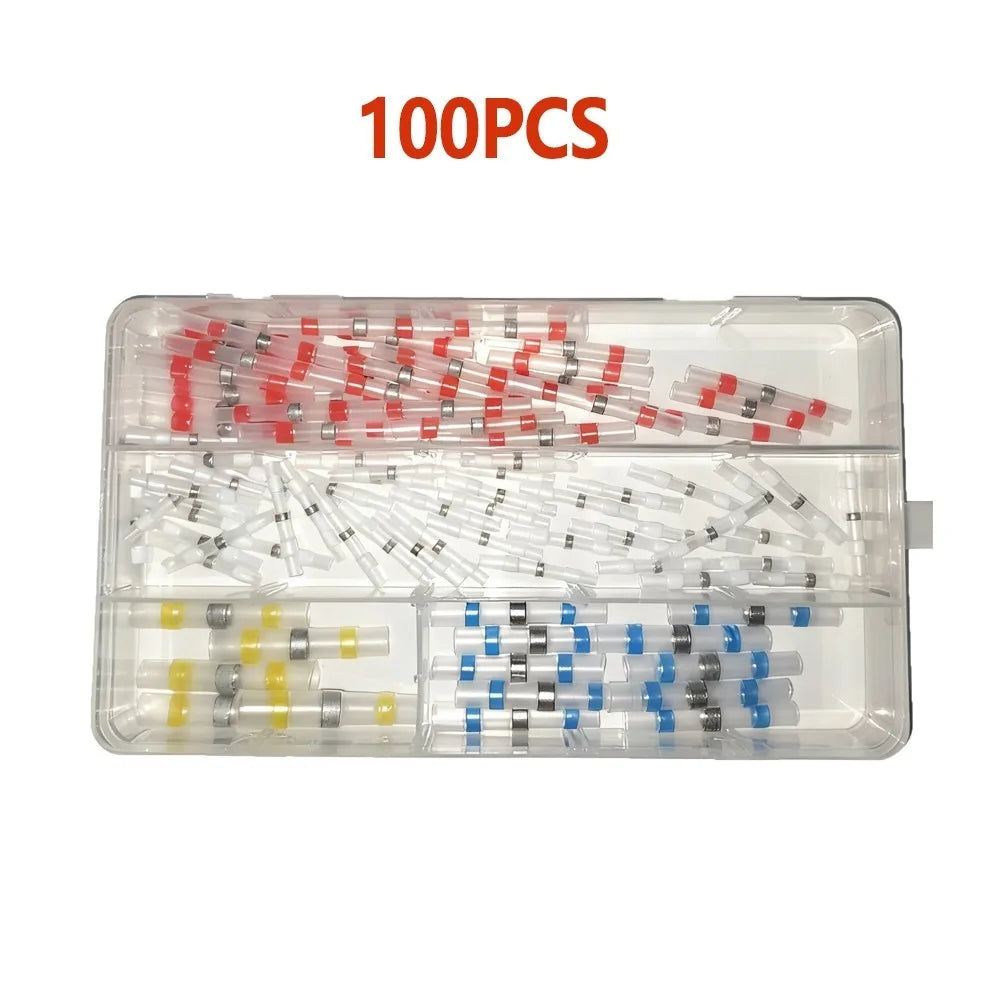 50/100 Pcs Boxed Solder Seal Wire Connectors Heat Shrink Ins