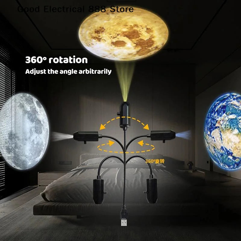 Romantic Rotatable Galaxy Star Projector Portable USB 24 LED