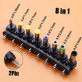 Universal 5.5x2.1mm Female to Male DC AC Power Plug Adapter 