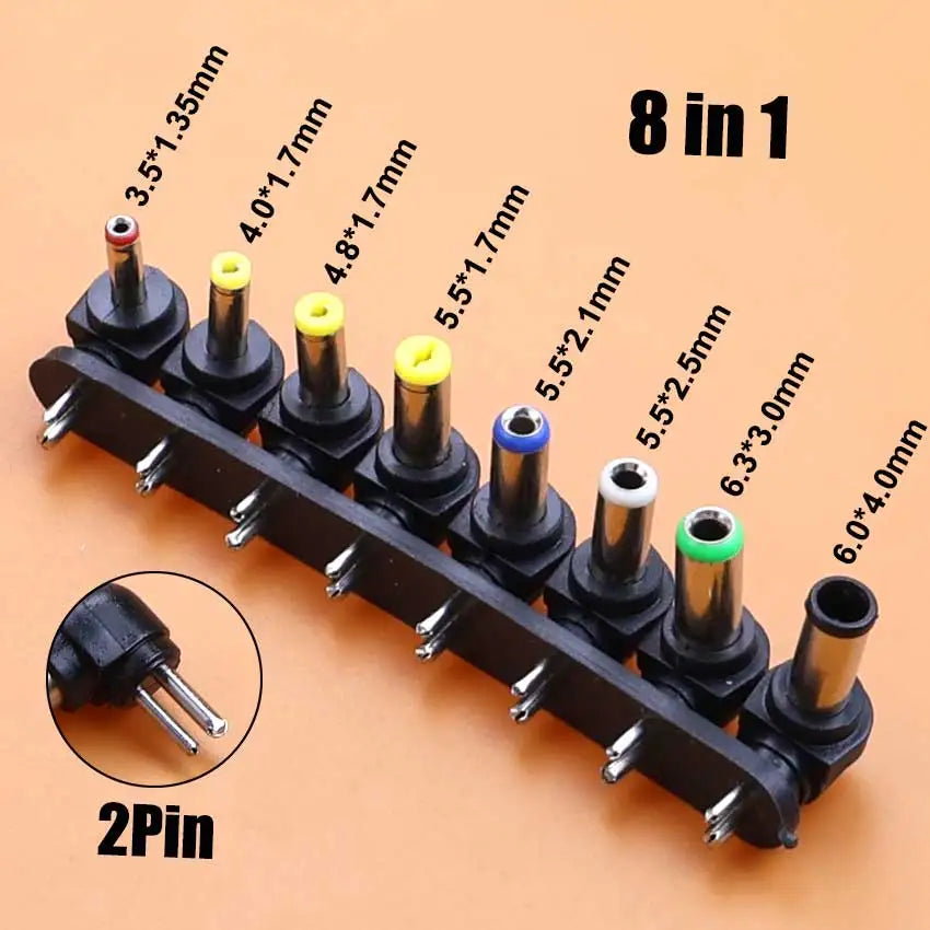 Universal 5.5x2.1mm Female to Male DC AC Power Plug Adapter 