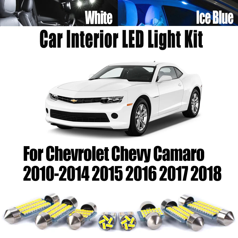8-Piece LED Interior Light Kit for Chevrolet 2010-2014 - Canbus Error-Free Interior Bulbs