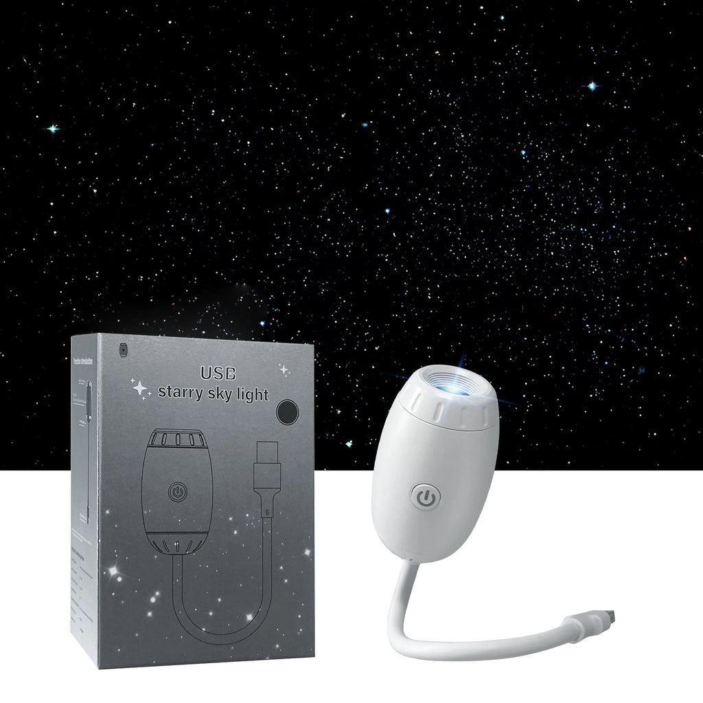 USB Car Atmosphere Projector Light Car Interior Ambient LED Starry Star Light Party Decor Romantic Saturn NEW 2-in-1 Galaxy Ligh