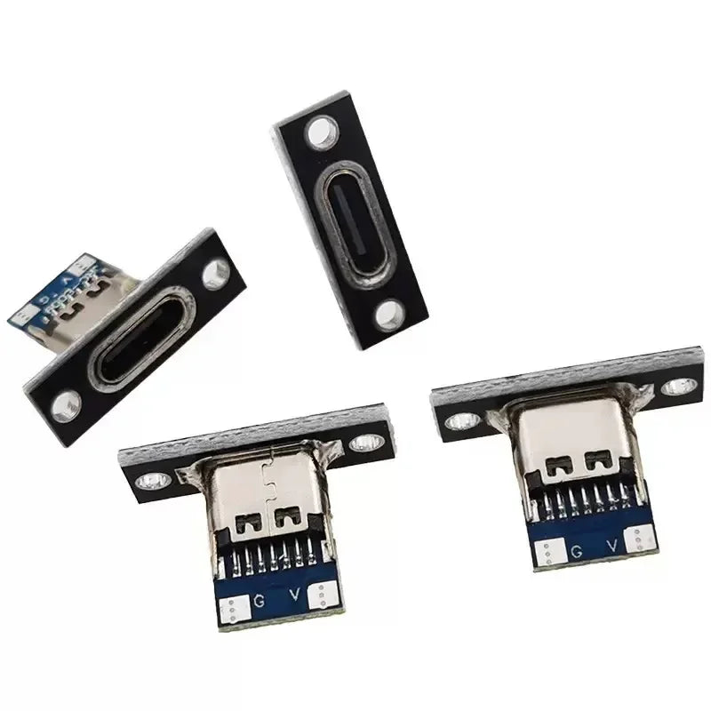5/20Pcs USB Jack 3.1 Type-C 2Pin 4Pin Female Connector Jack 