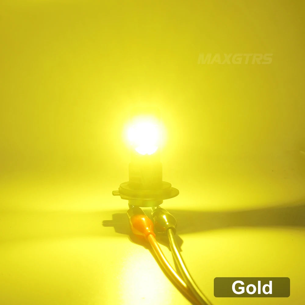 MAXGTRS 24000LM H7 H8 LED Canbus Error Free Lights Bulb with Fan H11 MINI 3 Sides Lighting Headlight Headlamp 12V 6500K White