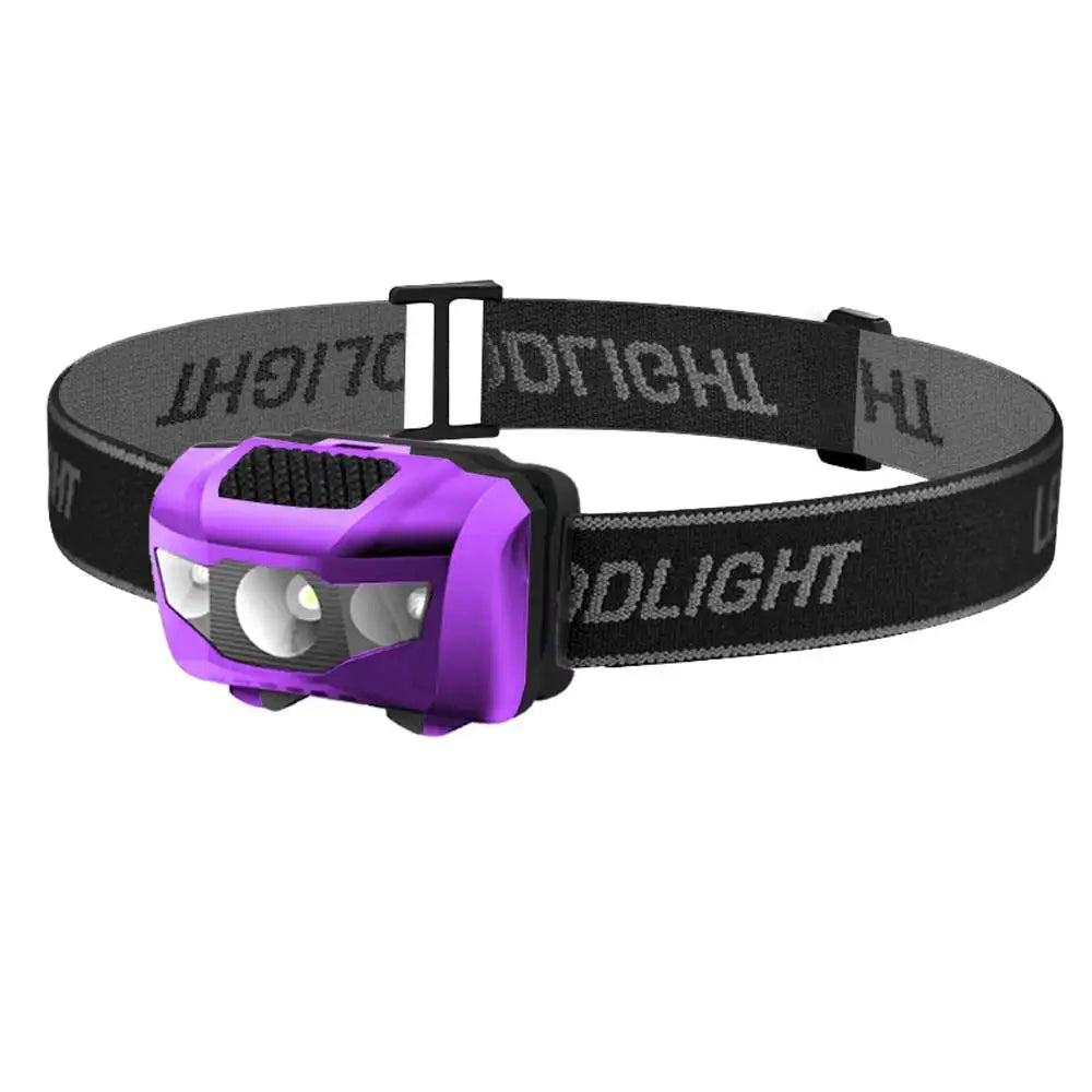 3W Powerfull Mini Headlamp White Red Light LED Headlight 4-Mode Waterproof Head Torch Camping Hunting Flashlight AAA Battery
