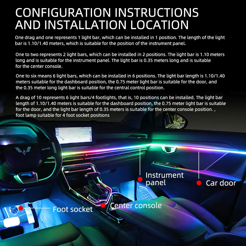 Ambient Lighting Accessories Car Ambient Lights LED Skylight
