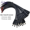 16AWG 2PIN 5.5x2.1mm / 5.5X2.5mm Power Plug DC Male Female C
