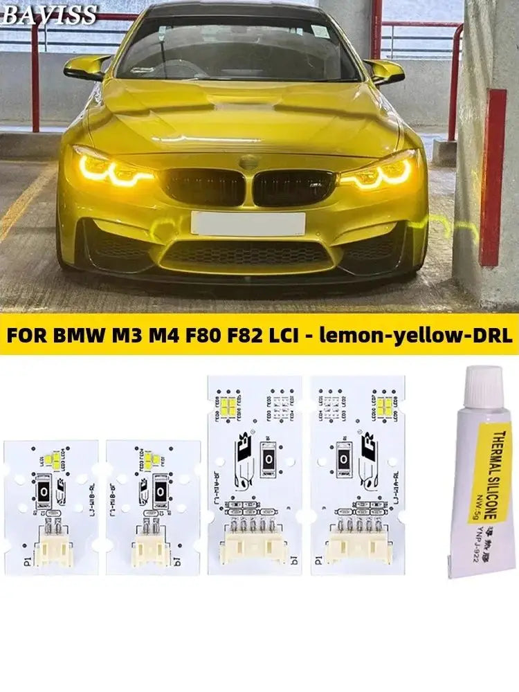 DRL yellow gold color LED board F80 F82 F83 F32 F36 F33 LCI daytime running light lemon yellow 1ste for F36