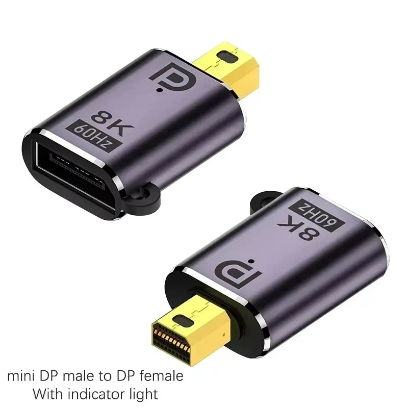 8K Mini DP Displayport 1.4 Adapter Converter 8K 60Hz 4K 144H