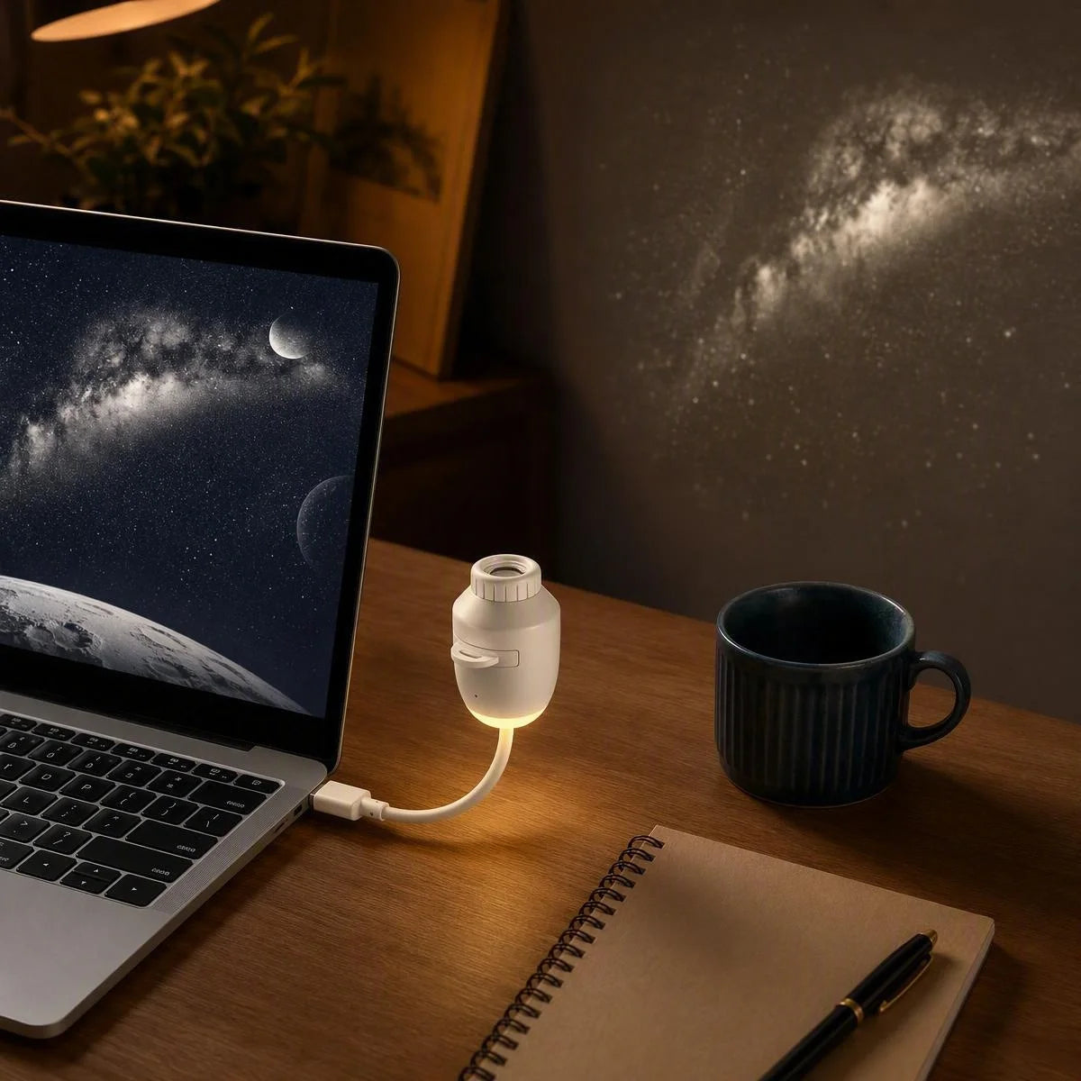 USB Starry Sky Projector Touch Dimmable Memory 3/6/12 Films 