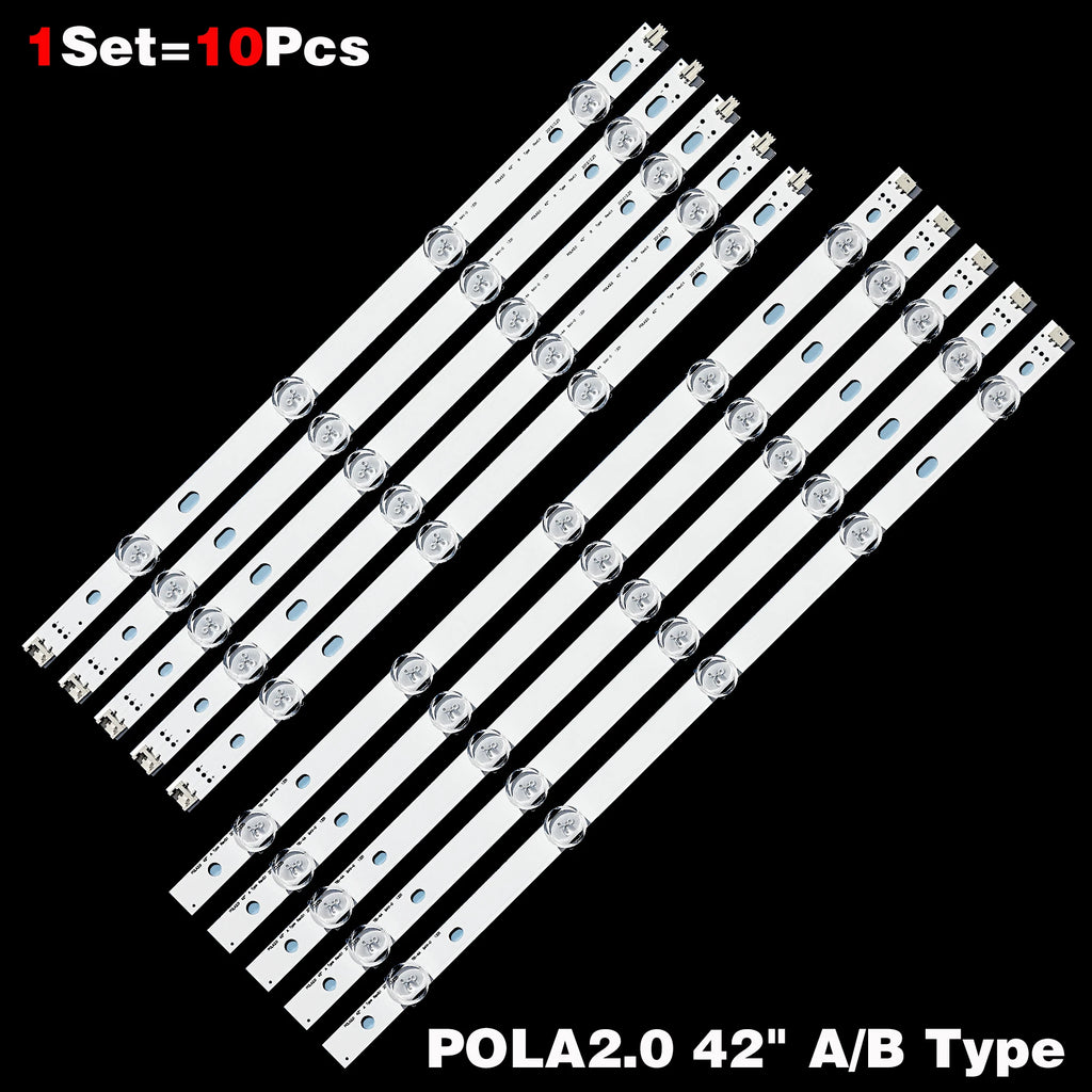 LED Backlight Strip for 10 pcs LED Backlight Strips for INNOTEK POLA2.0 42" TV T420HVN05.0 T420HVN05.2