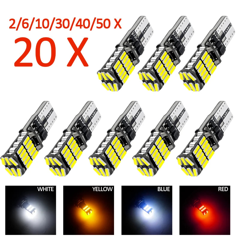 2/6/10/20/30 Pcs W5W Led Canbus T10194 Car Lamps No Error 26