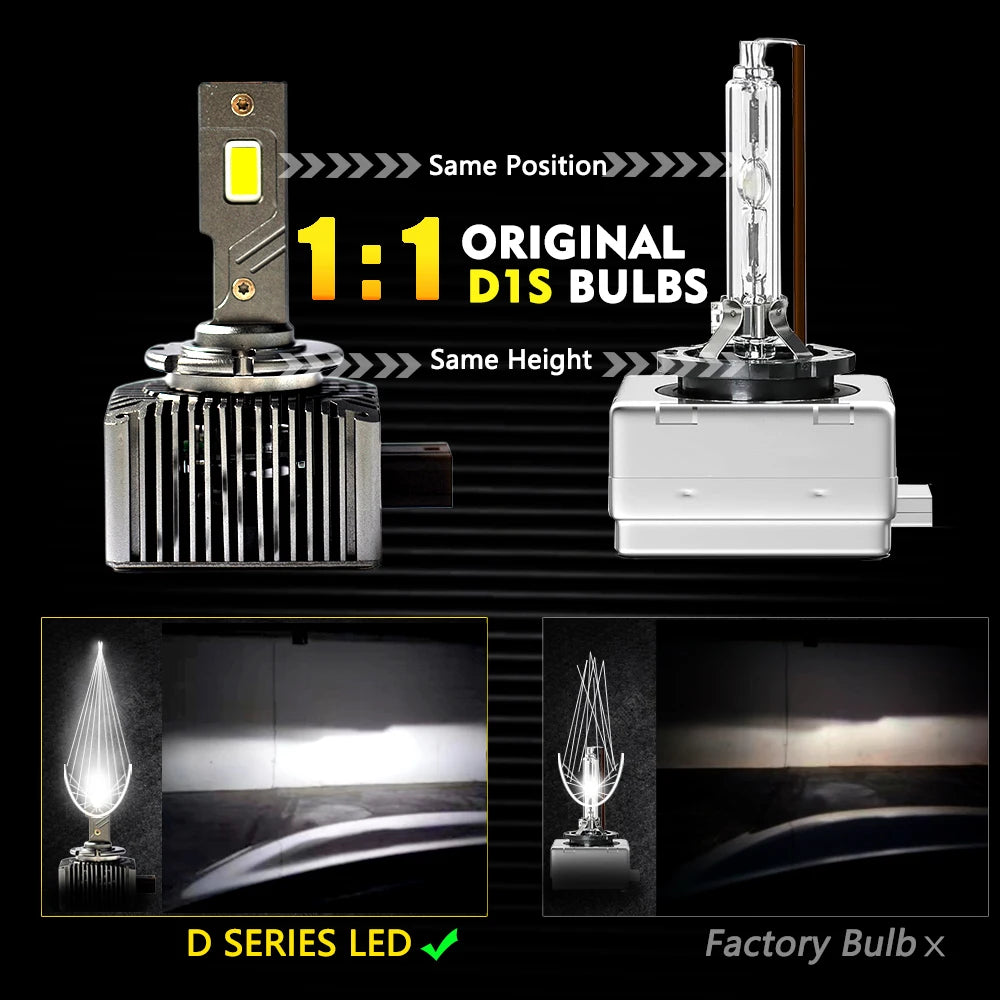 LED Headlight Bulbs 6000K 55W D1C HID Xenon Conversion Lamp Led lights for Porsche D1S D1C D1R