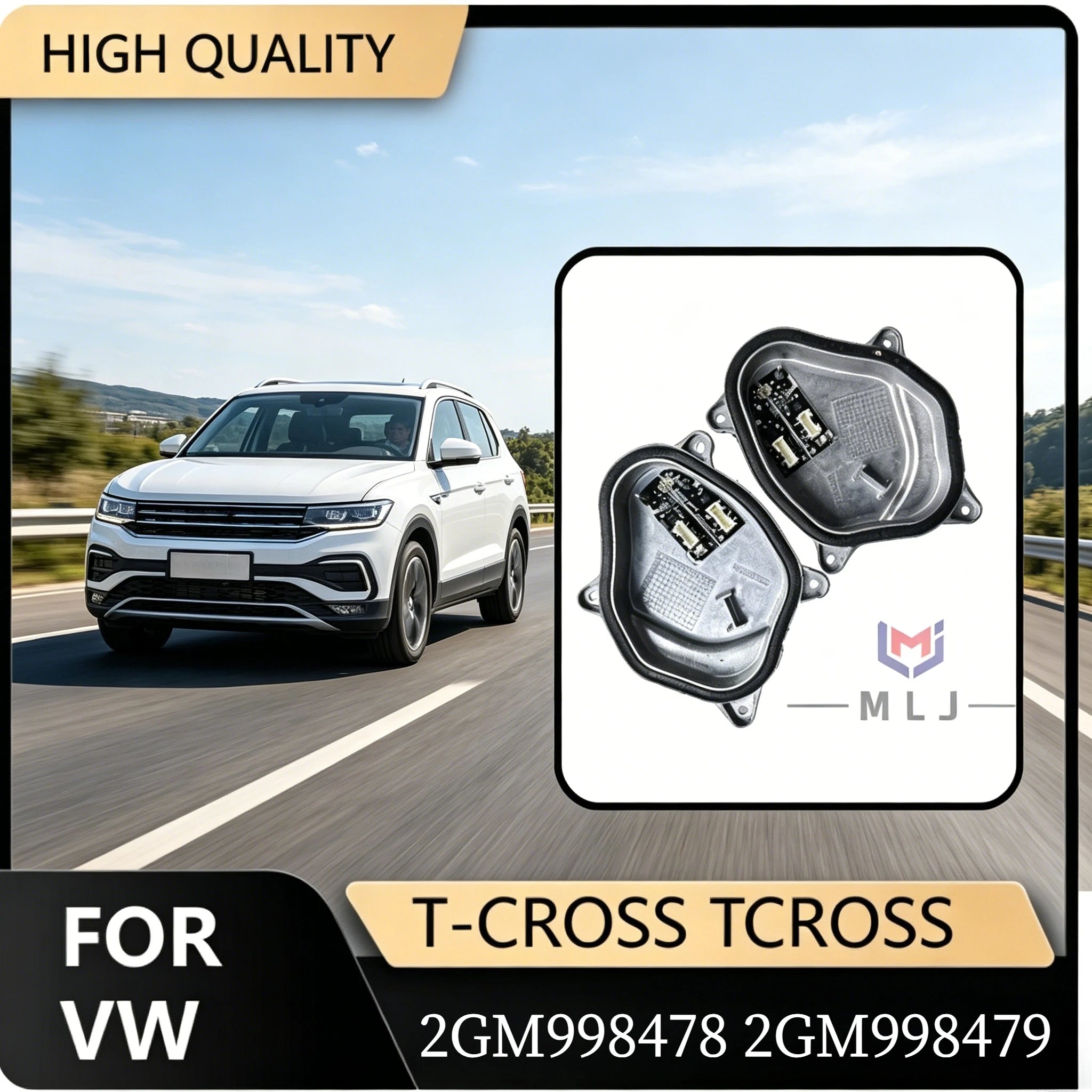 DRL Turn Signal Module For VW T-CROSS Tcross LED Headlight Control Unit Repair Parts