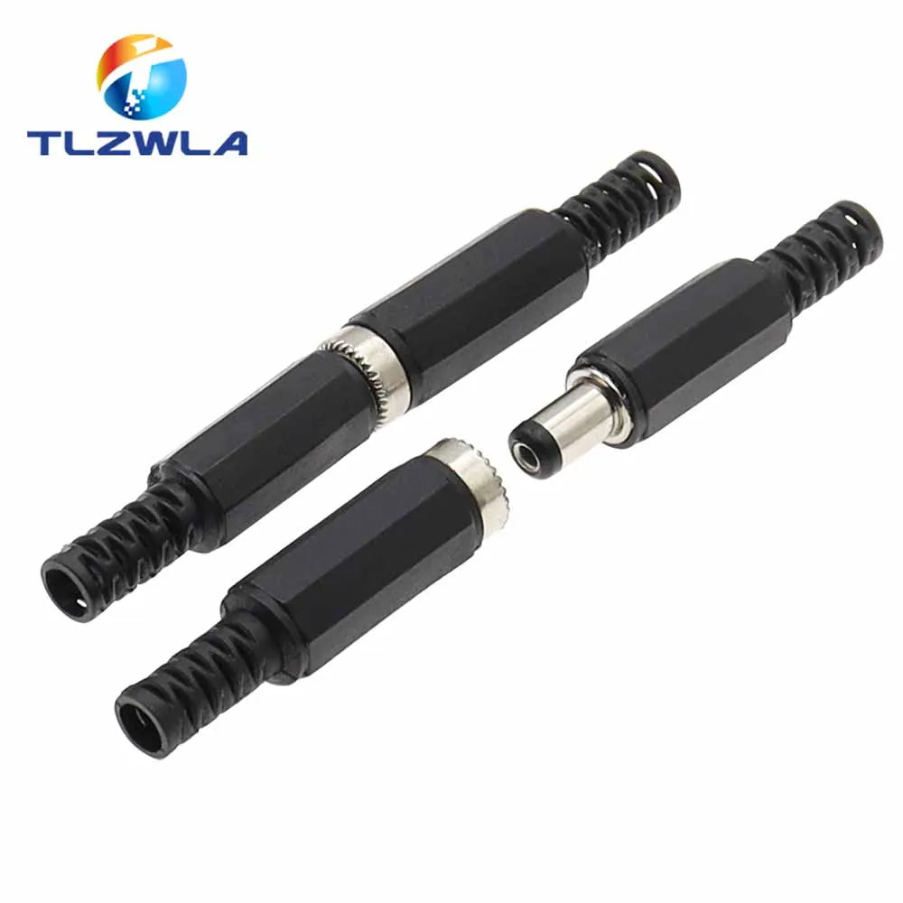 10PCS 24V 12V 3A Plastic Male Plugs + Female Socket Panel Mo