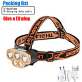 USB Rechargeable Headlamp High Lumen Bright Head Lamp with 8 LED Headlight 4 Mode IPX4 Waterproof Head Flashlight Head Light