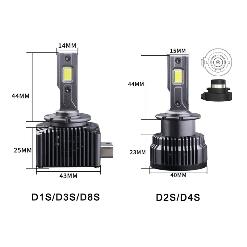D SERIES D1S LED Car Headlights HID Bulbs D2S D3S D4S D5S D8