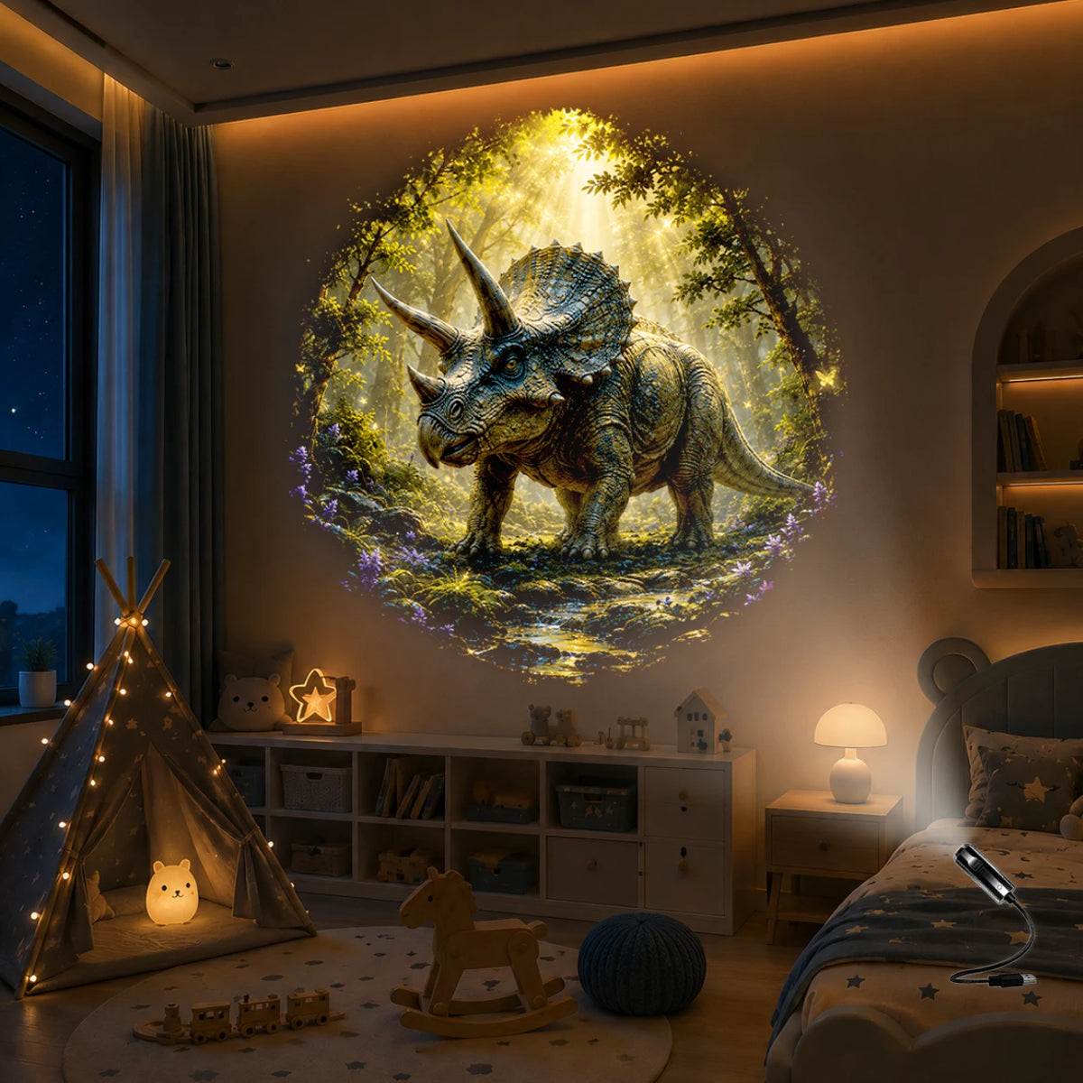Fantasy Dinosaur Projector Light USB Powered Moonlight Juras