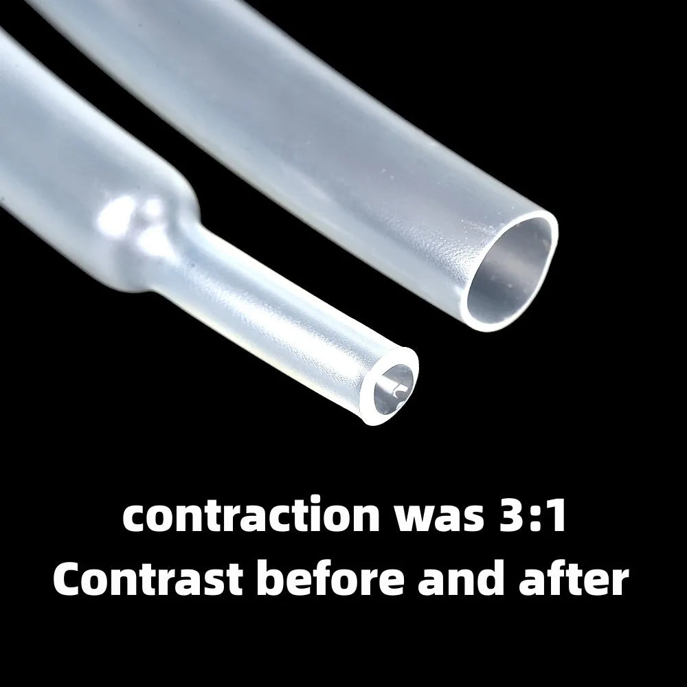 5M/lot Clear 3 1 Heat Shrink Tube Impermeable With Double Wall Glue Tube Diameter 2/3/4/5/7/8/10/13/16/20/25/30/40/50mm