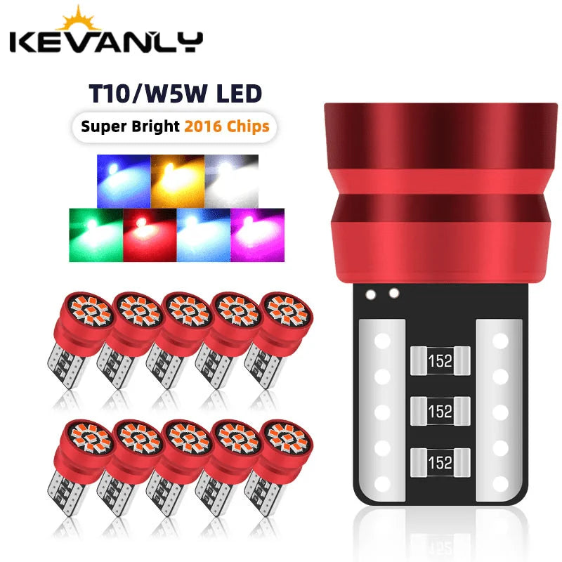 4pcs T10 W5W Canbus LED Bulb 194 168 5W5 Bulb 12V 2016 9SMD 