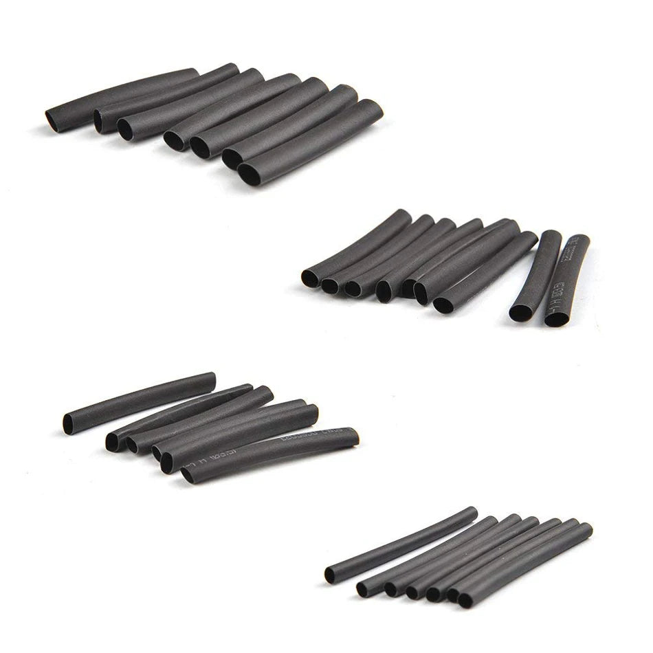 127pcs Black Heat Shrinkable Tube Cable Insulation Sleeve Wa