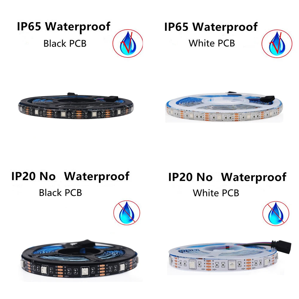 RGB LED Strip Light DC 5V 5050 Flexible LED Tape 50cm 1m 2m 