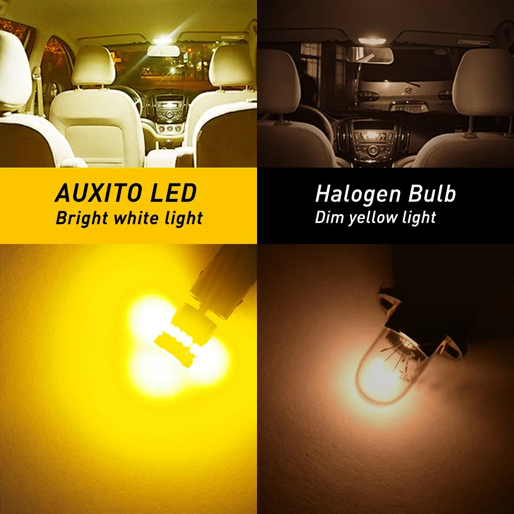 AUXITO 20/10/2Pcs T10 W5W LED Canbus Amber Yellow Anti Error