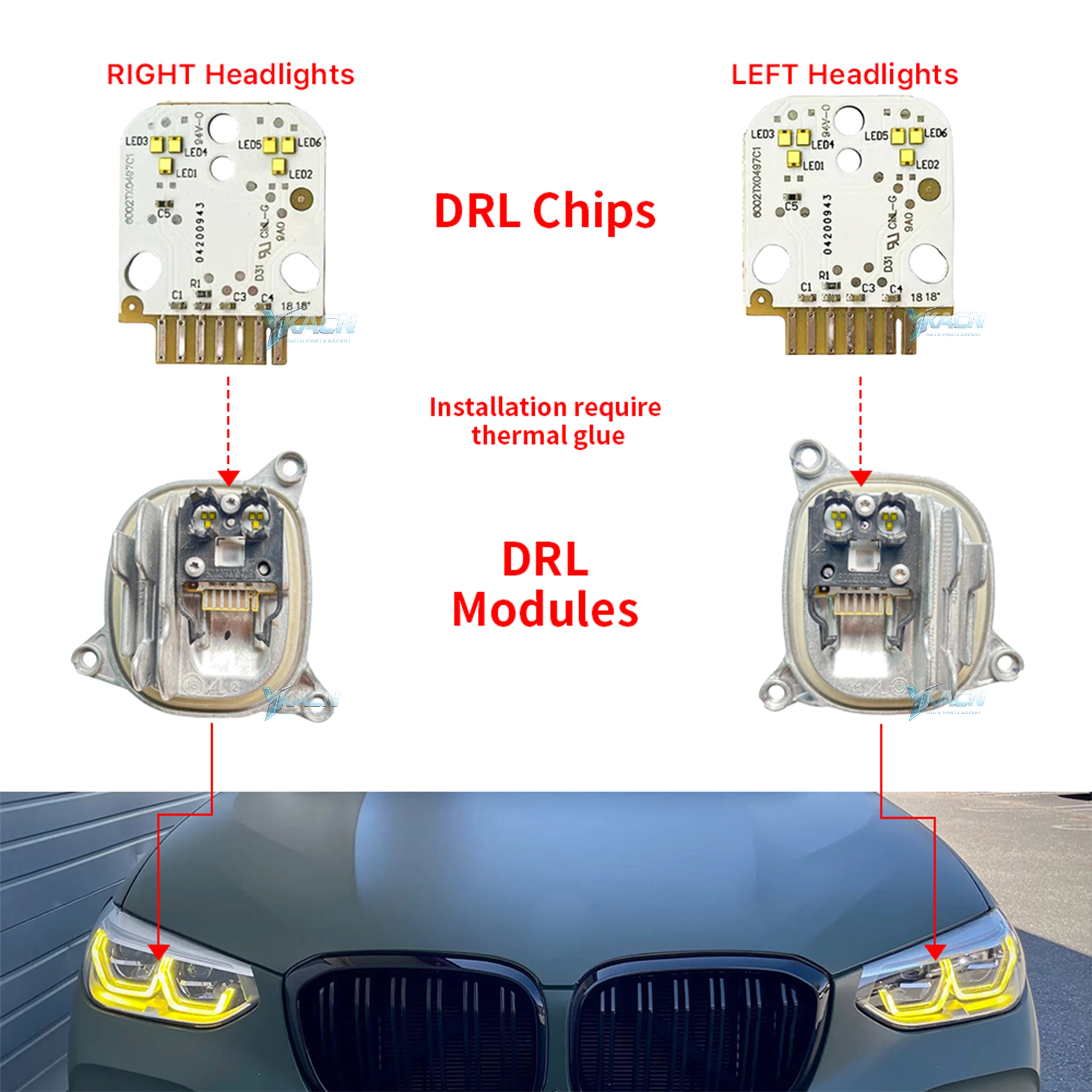 Angel Eye DRL Module 63117466107 7466108 For BMW 18-21 X3 G01 X3M F97 X4 G02 X4M F98 Adaptive for BMW G01 X4M