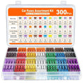 300Pcs Fuse Kit Car Fuses Assortment Kit Blade Automotive Fuses 3 Sizes Replacement Fuses for Auto RV Truck Motorcycle Boat