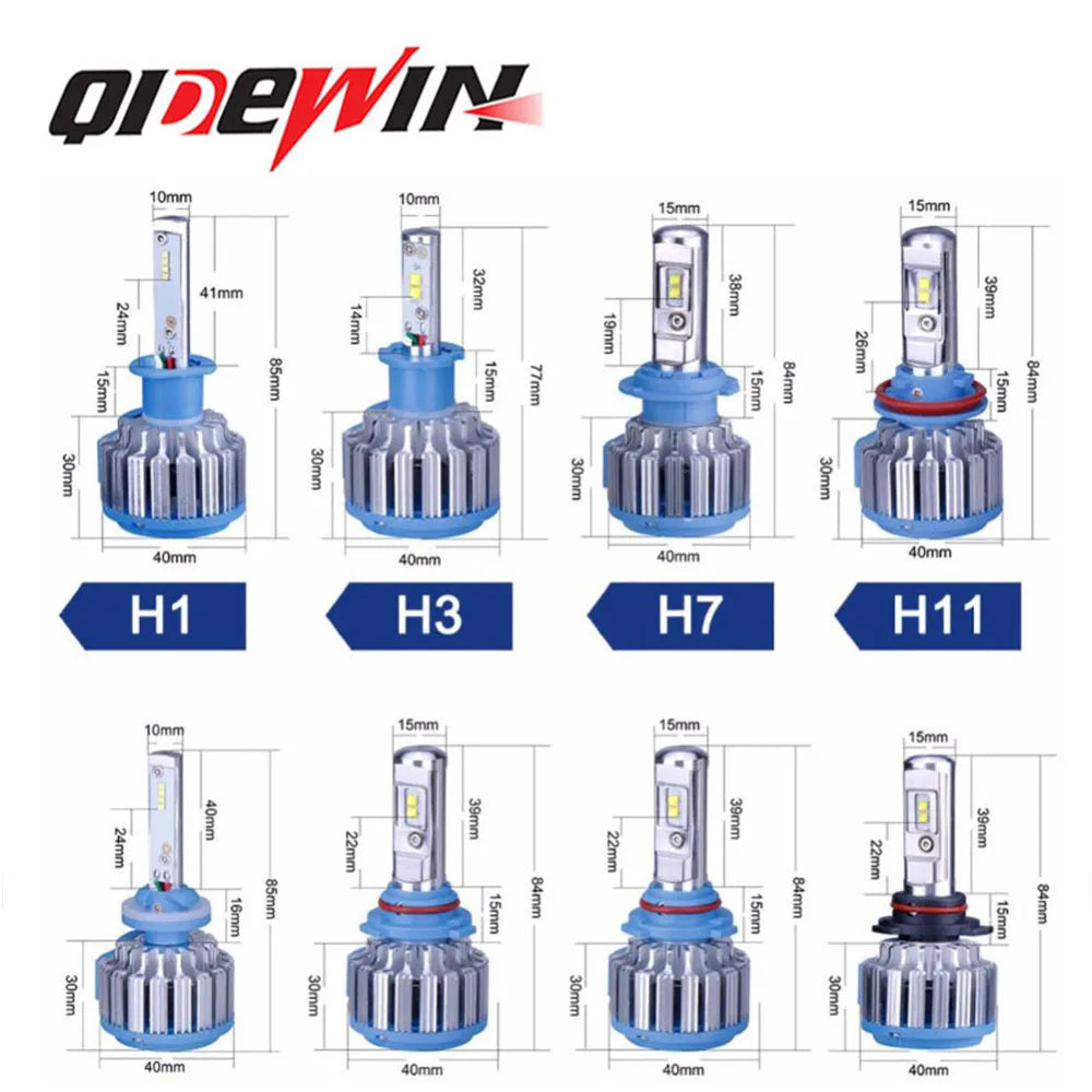 T1 Led Headlight 70W H4 H1 H3 H7 H11 9004 9005 9006 9007 881