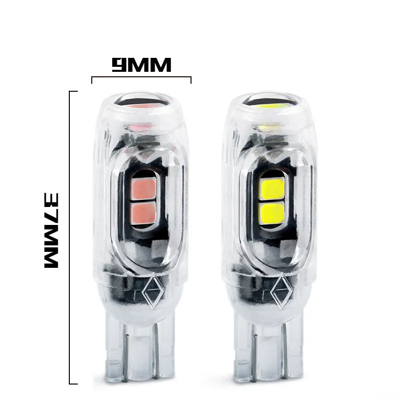 TCYATO2/4/10/20 PCS Flash Strobe T10 W5W LED Bulb12V 2835-5S