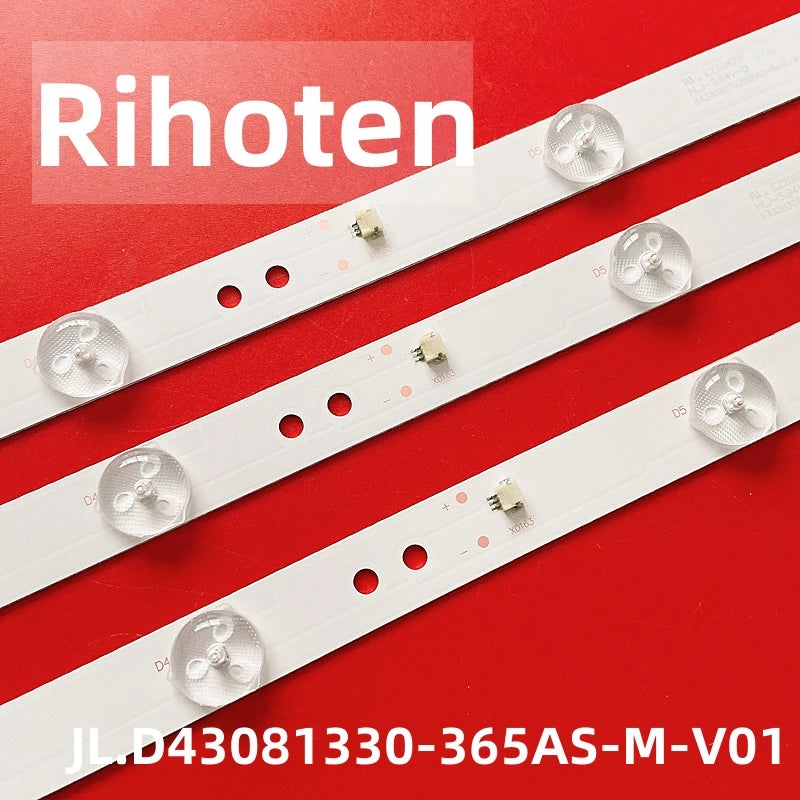 LED Backlight Strip for Element ELST4316S Onn ONC18TV001 JL.D43081330-365AS-M-V01 SVC430AA9 - Replacement TV
