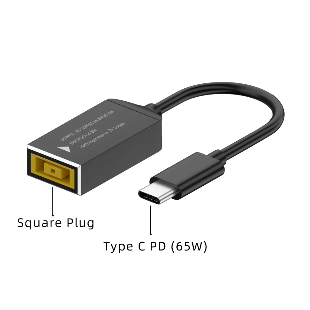 65W USB Type C PD Fast Charging Cable for Lenovo Laptop Char