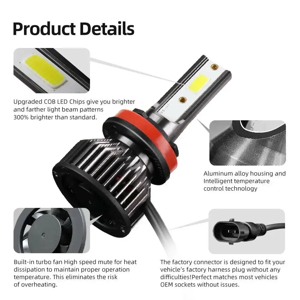 LED Car Headlight Bulbs Mini Size H4 H11 H7 LED Car Headligh