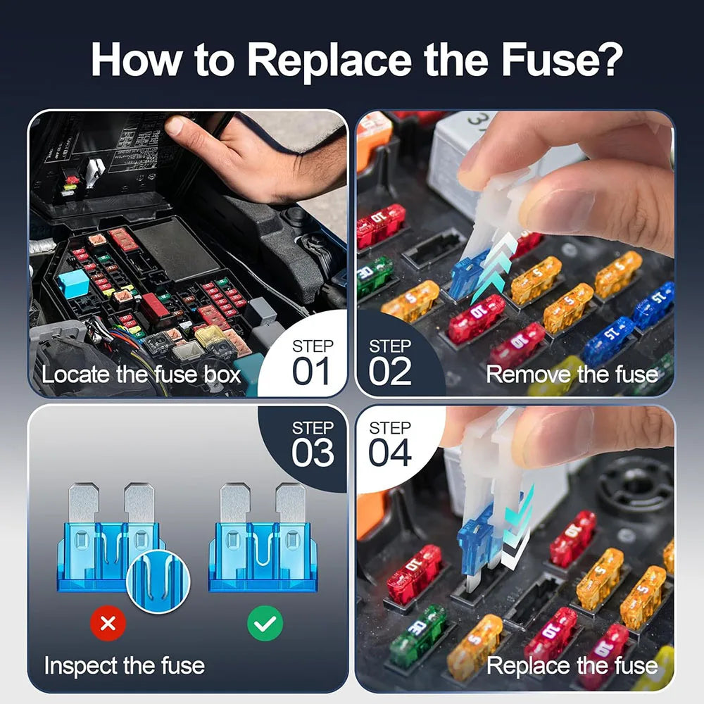 120 Micro Fuses Thin Micro Fuse Kit Car/RV/Truck/Motor Micro