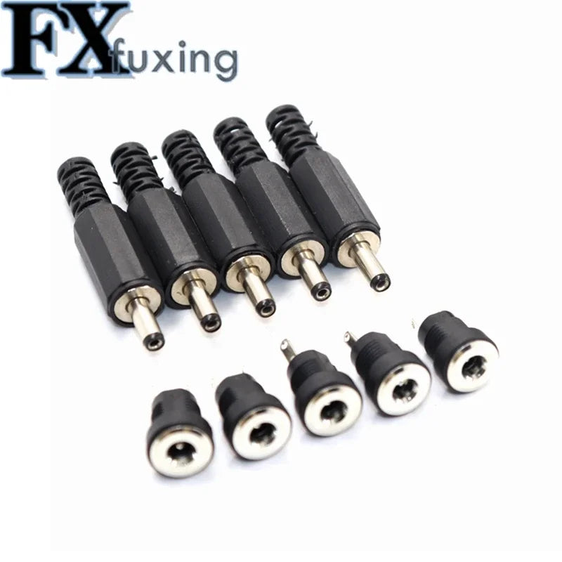 10Pcs DC005 3.5x1.3mm DC Power Waterproof Cap Opening 8mm For DC-022B 3.5 1.3mm Jack Charging Socket Connector DC022B 3.5 1.35mm