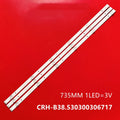 LED Backlight Strip for CRH-B38.530300306717-Rev1.4 Haier LE39F1000T LE39AL88E51 736mm - Replacement TV
