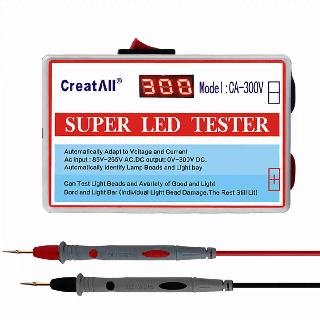 CA-300V Portable LED Lamp Beads Light Bar TV Backlight Tester LED Strips Beads Lamp Board Test Tool Capacitance Diode Voltage