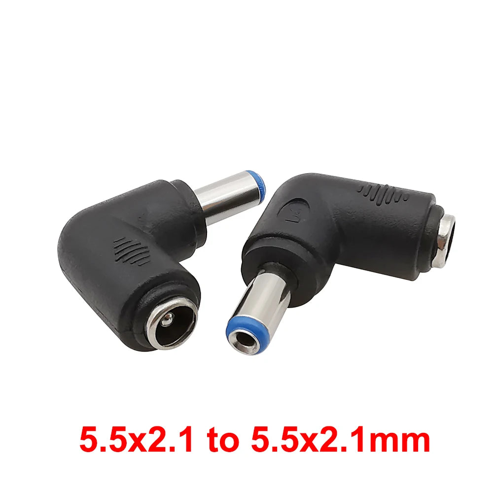 5/2/1Pcs Right Angle DC 5.5 x 2.1mm Female Jack to 3.5x1.35 4.0x1.7 4.8x1.7 5.5x2.1 5.5x2.5 6.3x3.0 6.0x4.4mm Male DC Connector