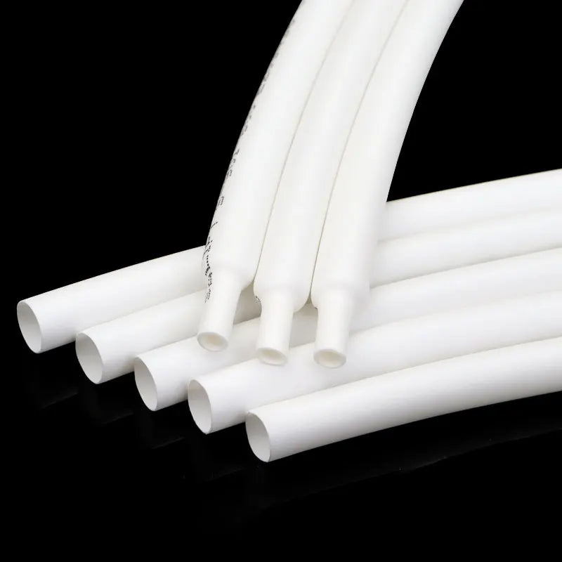 3/5M White 2 1 Shrink Ratio Heat Shrink Tube Diameter 0.6mm 