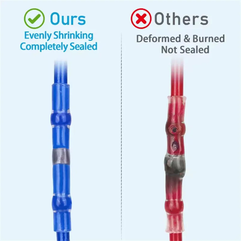 100/120/150PCS Solder Seal Wire Connectors Heat Shrink Butt 