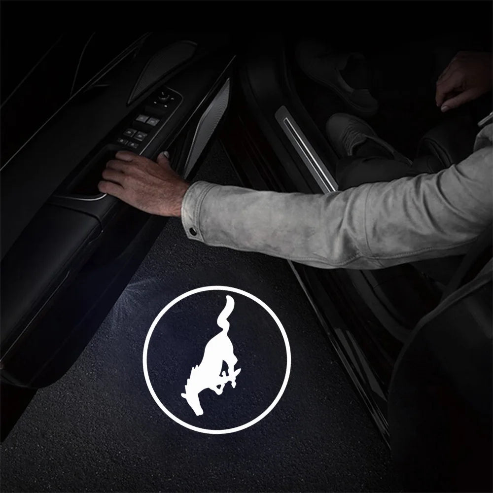 Car LED Door Projector Lamps Laser HD Welcome Courtesy Lights For Ford Kuga Focus Mondeo MK1 2 4 MK3 Fiesta ST RS Mustang Taurus