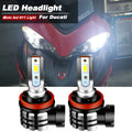 2PCS Motorcycle H11 H8 LED Headlight Bulbs 9600lm 6000k For 