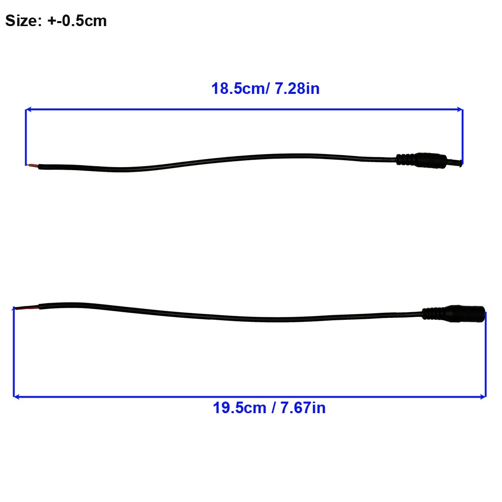 5 Pairs DC 12V Connector 5.5x2.1mm Male and Female DC Power 