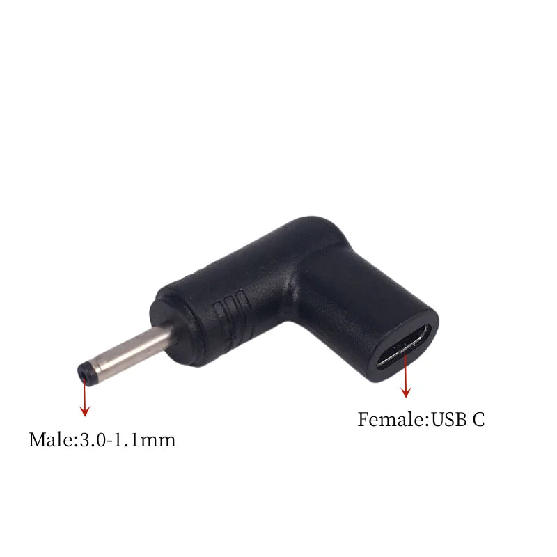 USB C PD to DC Power Connector Universal 5V 9V 12V 15V 19V T