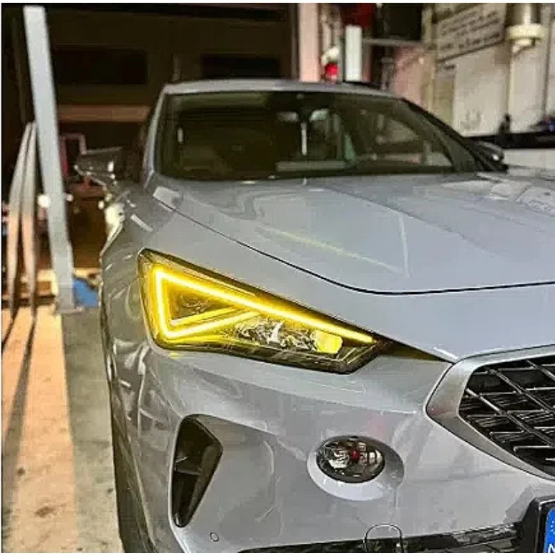 LED Headlight Angel Eye DRL Board Chip For 2021 2022 SEAT Leon Formentor Cupra 5FJ941475 OEM Daytime Running
