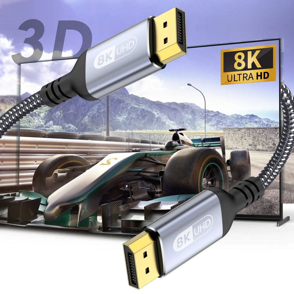 NIERBO DisplayPort Cable 8K DP 1.4Cable 8K 60Hz 4K 144Hz Bra
